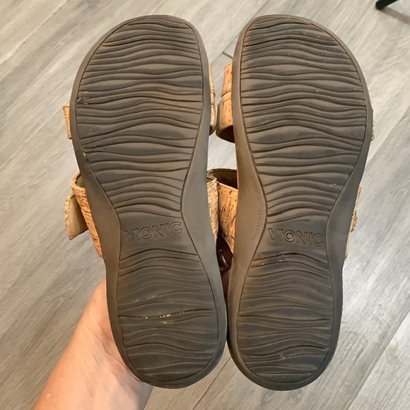 Vionic Skylar Adjustable Slide Faux Cork Adjustable Sandals size 9 - Picture 6 of 10